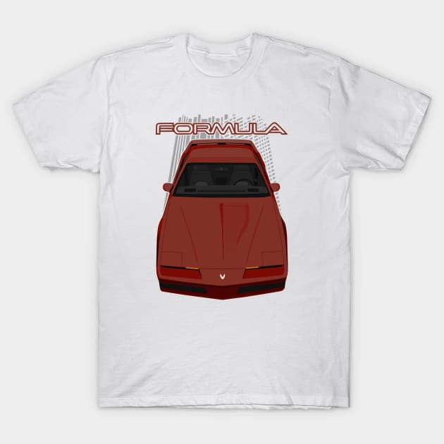 Pontiac Firebird Formula 3rdgen - Maroon T-Shirt by V8social